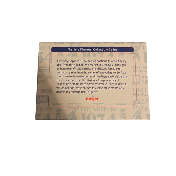 2024 Meijer Thrift Market Collectible Holiday Ornament First in Five Year Series - Picture 5 of 9